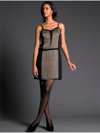 BR Monogram silk pieced dress