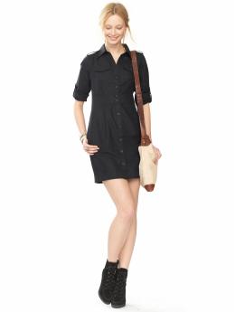 Petite linen/cotton shirtdress