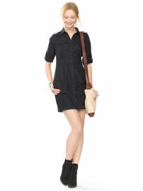 Petite linen/cotton shirtdress