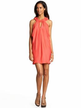 Silk twist halter dress