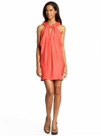 Silk twist halter dress