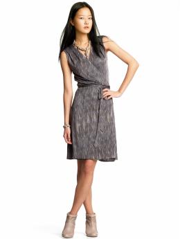 Watercolor wrap dress