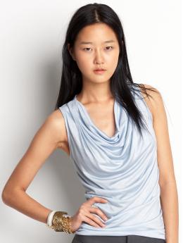 Tall shirred tank