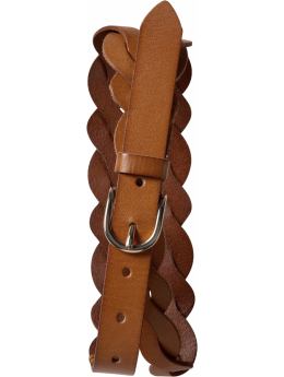 Leather woven belt