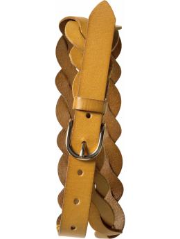 Leather woven belt