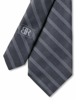 BR Monogram striped silk tie
