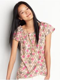 Petite silk honeycomb blouse