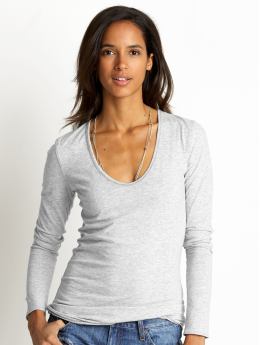 Long-sleeve whisper wash top