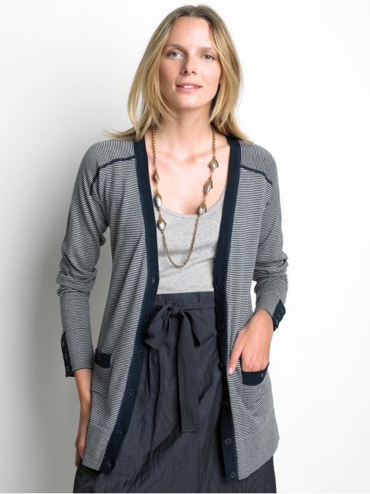 Banana Republic Striped boyfriend cardigan