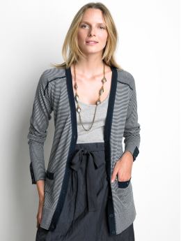Striped boyfriend cardigan
