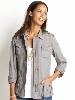 Petite boyfriend military jacket