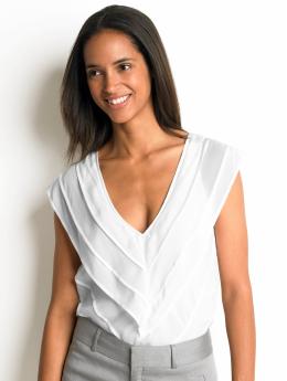 Tall silk tiered blouse