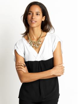 Tall color-block blouse