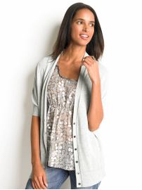 Heritage batwing-sleeve cardigan