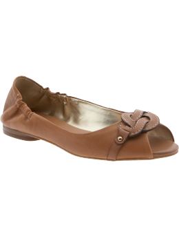 Sandie knotted peep toe flat