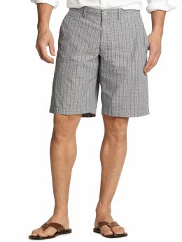 Cotton mini-plaid short