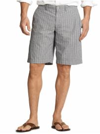Cotton mini-plaid short