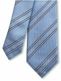 Double-diagonal stripe skinny tie