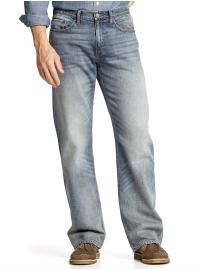 Relaxed faded-wash jean