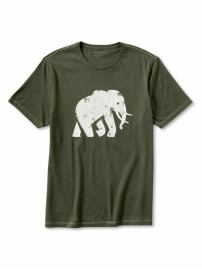 Cotton elephant-stamp tee