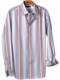 Slim fit stretch-cotton multi-stripe shirt