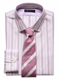 Classic fit non-iron shadow-stripe shirt