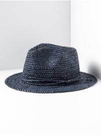 Raffia straw fedora