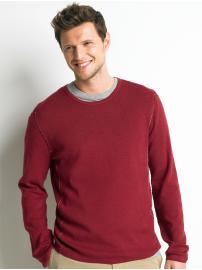 Exposed contrast-seam sweater