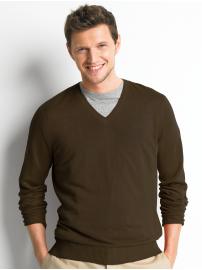 Silk/linen v-neck