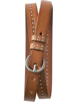 Studded leather belt