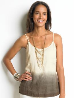 Heritage ombre linen tank