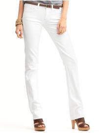 White straight jean