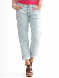 Premium light blue boyfriend crop