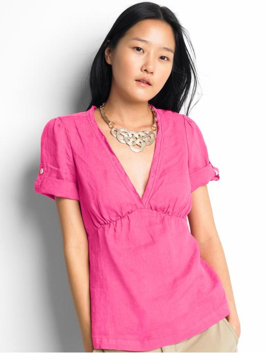 Banana Republic Garment-dyed linen top