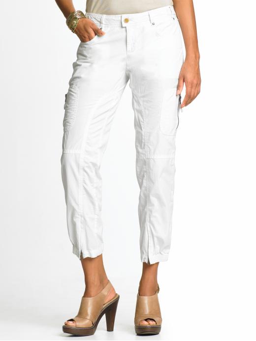 Banana Republic Heritage white cargo pant