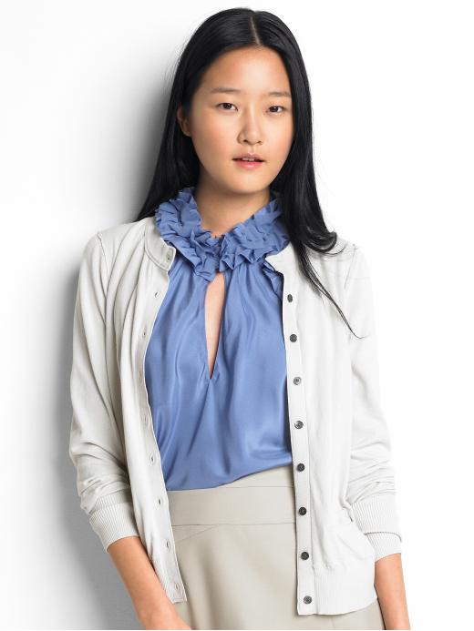 Banana Republic Long sleeve silk-back cardigan