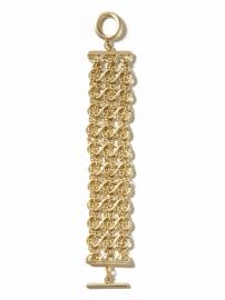 Gold wave bracelet