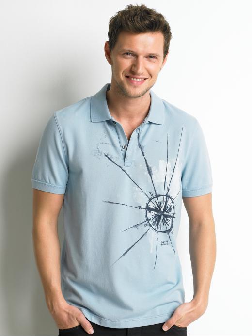 Banana Republic Pique compass graphic polo men's tall clothing
