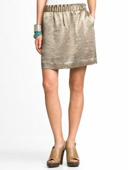 Women's Apparel: BR Monogram gold sandstorm skirt: mini skirts | Banana Republic from bananarepublic.gap.com