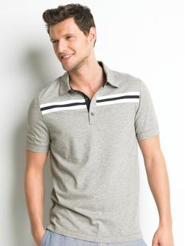 Jersey cotton striped polo