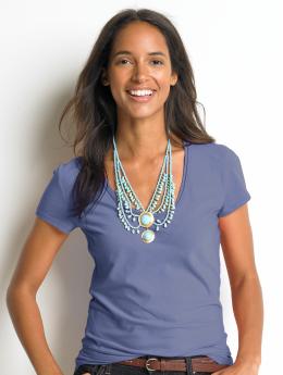 Petite modern scoopneck tee