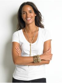 Petite modern scoopneck tee