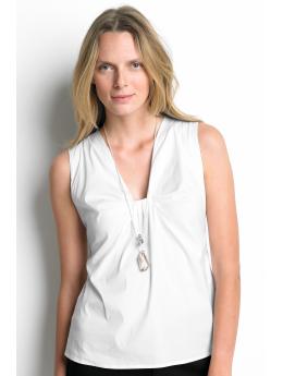 Petite sleeveless ruched top