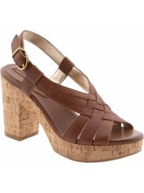 Madan criss-cross cork heel
