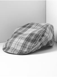 Cotton plaid driving cap