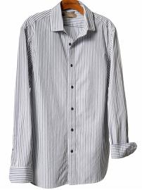 Heritage slim fit blue-stripe shirt