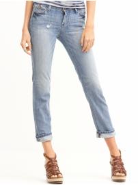 Light skinny denim crop
