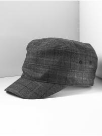 Plaid military cap