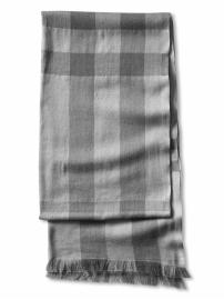 Shadow plaid lightweight scarf