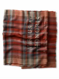 Heritage 'latin stamp' wool scarf